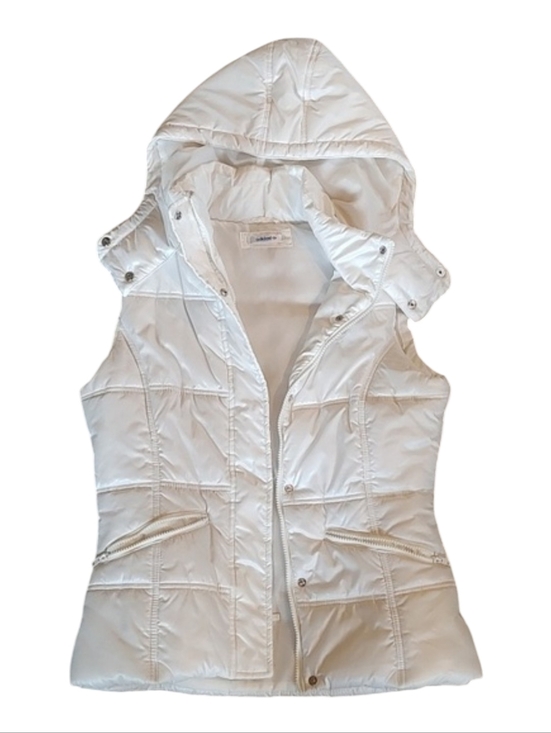 adidas Jackets & Blazers - Adidas White Puffer Vest with Hood